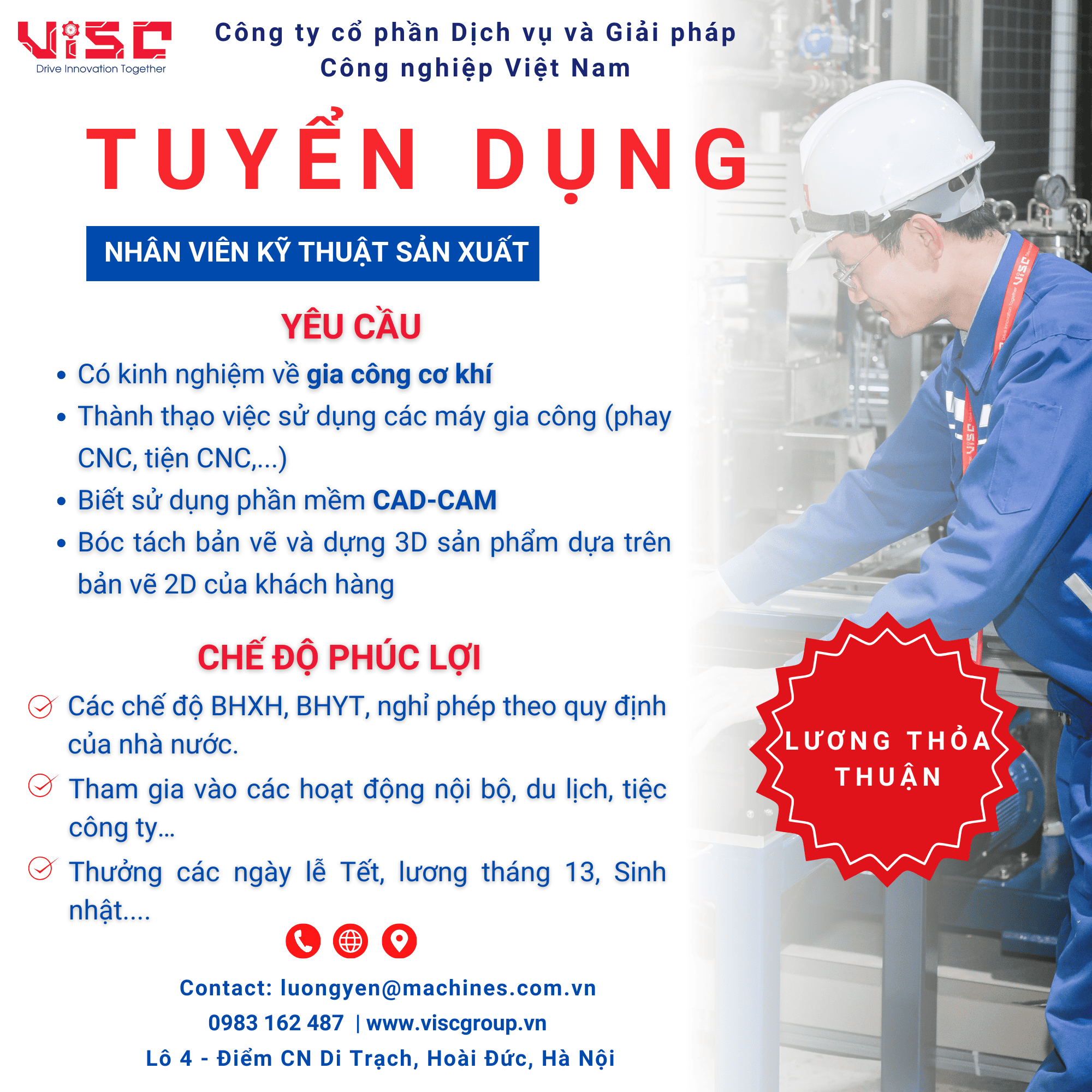 Nhân viên kỹ thuật sản xuất